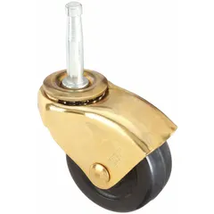 APPROVED VENDOR Single-Wheel Grip-Neck Stem Caster, Swivel, 2 in Dia., 7/8 in Wd, 75 lb, Rubber, Black, Ball Bearing, 33590