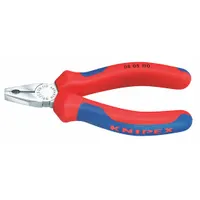 Standard lineman's pliers with a flat jaw profile for gripping, twisting, and cutting wire. Overall length 4 1/4 in, jaw length 7/8 in, jaw width 5/8 in, jaw thickness 3/8 in. Includes an integrated wire cutter. Suitable for electrical, construction, and industrial maintenance tasks such as pulling and splicing cables