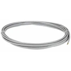 This continuous flexing control cable features 3 copper conductors (16 AWG) with black and white numbering, a PUR jacket, and a 1000 V rating. It includes a ground conductor, is flame retardant, and meets cRUus standards. Suitable for use in cable carriers, automated machinery, and robotics where continuous flexing is required.