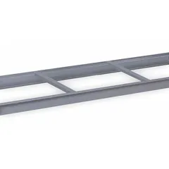 This open deck bulk rack shelf kit from LYON includes two 14-gauge steel beams and a powder-coated steel frame in Dove Gray. With a load capacity of 1,650 lb, it is suited for organizing boxed or bulky items in warehouses, distribution centers, and workshops.