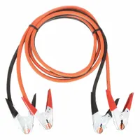 WESTWARD Booster Cable: Crimped, 1 AWG, Spring Clamp Grip, 12 ft Cable Lg, Black/Orange (MPN 5RXF9)