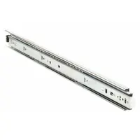 Side-mount, full-extension ball bearing drawer slide with a closed length of 21 21/32 inches and a travel length of 22 inches. Designed for smooth operation in industrial equipment and storage applications such as machinery, tool cabinets, and workstations