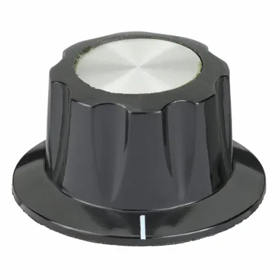 DAVIES 1913BE Skirted Control Knob, Thermoset, 1.13 in Dia, 0.625 in Ht - Skirted Control Knobs