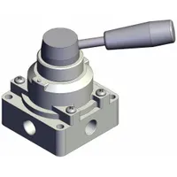 Hand Valve: VH Series, Lever Actuator, 1/4 in BSPT, Side-Ported Body, 1 MPa Op Pressure - Max (MPN VH302-02)