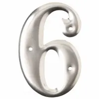 Number Label: 6 or 9, Silver, 3 in Character Ht, 2 in Overall Wd, Uppercase, 10 Pieces, Roman, 10 PK (MPN 1600-6)