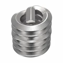 Screw-locking tanged helical insert for repairing or strengthening threads in metal. #4-40 thread size, coarse thread, right-hand direction. Made of 18-8 stainless steel with plain finish, tensile strength 200,000 to 250,000 psi. Requires #4-40 STI tap. Supplied in pack of 1,000.
