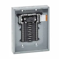 Load Center: 100 A Amps, 120/240V AC, 20 Spaces, 22 kA, 4 Max. No. of Tandem Breakers, Indoor (MPN QO120M100P)
