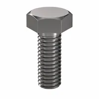 Class 8.8 steel hex head cap screw with plain finish, M6 metric thread, 16 mm length, fully threaded. Meets DIN 933 dimensional standards and ISO 898 material quality standards. Suitable for general fastening in machinery, automotive, and structural assemblies where medium-strength bolting is required. Supplied in a 100-piece pack