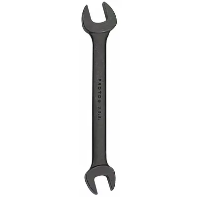 PROTO Open End Wrench: Alloy Steel, Black Oxide, 5/8 in_9/16 in Head Size - SAE, Double End, Open End Wrenches