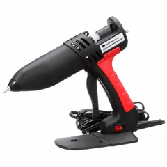The 3M AEII is a corded hot melt applicator gun with manual feed and a finger trigger actuator. It operates at 120V and delivers an output rate of 4 lb/hr. This UL-listed applicator is suited for industrial bonding, packaging, and assembly tasks requiring controlled adhesive application.
