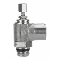 AIGNEP USA Universal Flow Control: Elbow Fitting, Knob, 3/8 in Valve Body Size, 3/8 in Tube (MPN 88977-06-06)