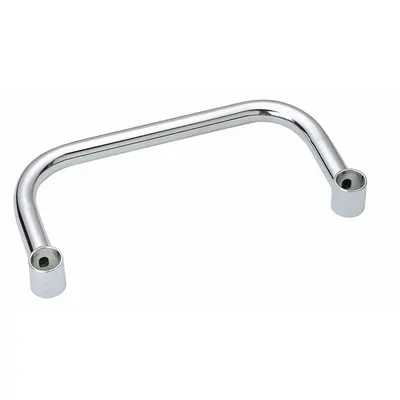 METRO Extended Handle: Super Erecta Shelving, 14 in x 7 in x 1 1/2 in, Chrome - Push Handles for Wire Shelving