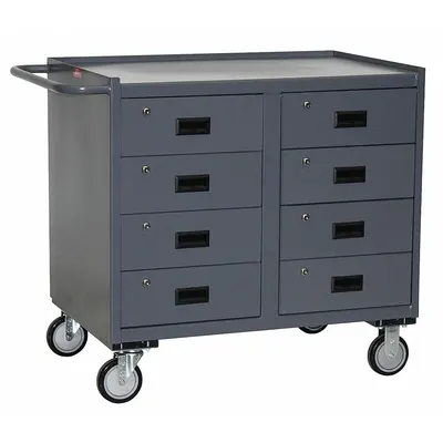 JAMCO Mobile Cabinet Workbench: 42 in x 25 in, Steel, 1,400 lb Overall Load Capacity - Mobile Cabinet Benches with Drawers