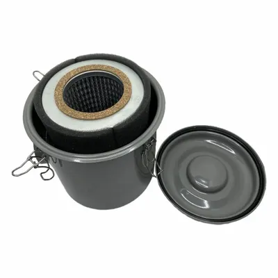 GAST Inlet Vacuum Filter: 8 3/4 in Outside Dia, Screw On Connection, 2 in FPT Inlet Size - Inlet Filters with Covers for Regenerative Blowers