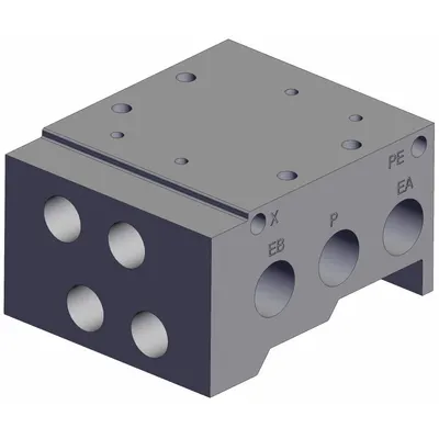 SMC Manifolds: SY7000 Series, 2 Ports, Female 1/4 NPT, -10°C to 50°C, Side Port - SMC SY Series Manifolds & Bases
