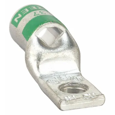 THOMAS & BETTS Compression Lug: 1/4 in Stud Size, 1 AWG For Wire Sizes, Stranded Wire Type - One-Hole Compression Lugs