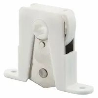 This roller assembly is a replacement part for sliding screen doors, supporting the door panel for smooth horizontal travel along the track. It has an overall height and length of 6 7/16 inches, a white finish, and is sold as a 1 PR unit. Commonly used in residential and light-commercial sliding door systems