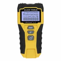 KLEIN TOOLS Cable Tester: Base Model, vdv526-200, CAT5e/CAT6/CAT6A, Dark Cable Systems, RJ45, LCD