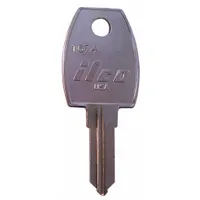 Key Blank: Compatible with Wood/Treadway Locks, Key ID # 1674, Brass, Nickel Plated