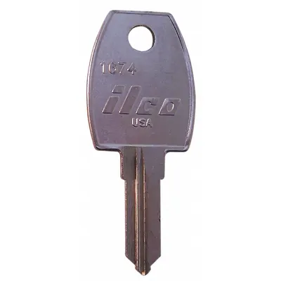KABA ILCO Key Blank: Compatible with Wood/Treadway Locks, Key ID # 1674, Brass - Door Lock Key Blanks