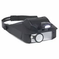 Head-worn magnifier with 26 mm/88 mm lens diameter and 2.0 in focal distance. Provides hands-free magnification for close-up inspection, assembly, and repair tasks on small components and precision instruments