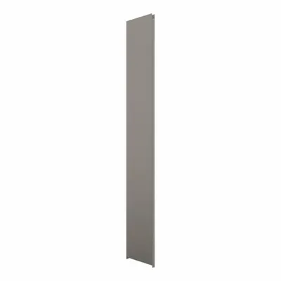 HADRIAN Pilaster: Stainless Steel, Powder-Coated, Light Gray, 82 in Ht, 18 in Wd - Pilasters for Bathroom Partitions