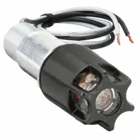 Single-piece LED pilot light from the Contender Series with a red lens and 3/4 in panel mounting size. Designed for flush or protruding panel installation in industrial control panels, machinery, and electrical enclosures to provide visual status indication