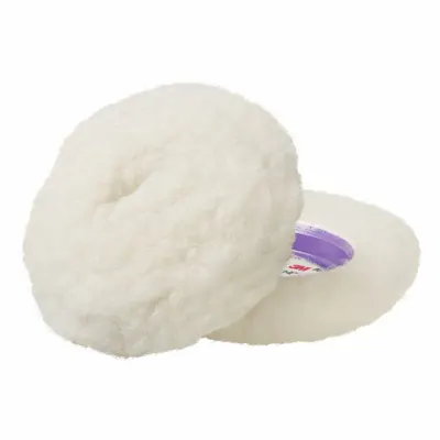 PERFECT-IT Low Lint Wool Pad: Pad, Unthreaded Center Hole, Wool, 4 in Outside Dia - Vehicle Compound Pads