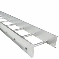 Straight-section cable ladder made of aluminum, 6 in wide by 5-1/4 in high, 12 ft long. Rated for 75 lb per foot over a 12 ft span. Includes hardware kit. UL listed. Used for routing and supporting power, data, and instrumentation cables in industrial and commercial cable management systems