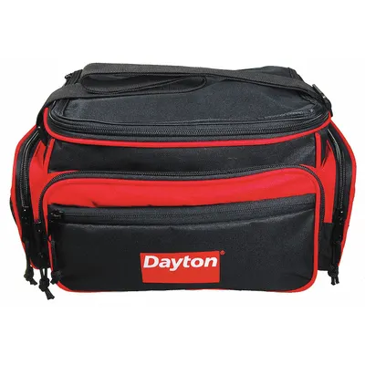 Dayton Canvas Wide-Mouth Tool Bag, Black, 12-1/2 in W x 8 in D x 7 in H - Canvas Wide-Mouth Tool Bags