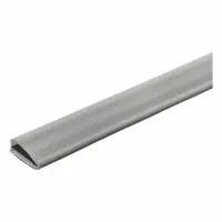 Self-adhesive bulb-shaped perimeter door seal and gasket in gray, made from elastomeric/graphite/PVC material. Designed to block fire and smoke spread through door gaps in commercial and industrial buildings. Features standard adhesive bond for secure mounting