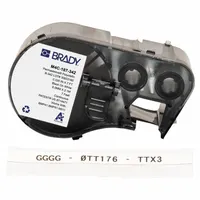 Sleeve Label: 11/32 in, Polyolefin, White (Matte), For 10 AWG to 20 AWG Wire Gauge (MPN M4C-187-342)