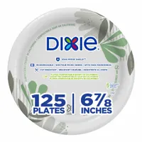 DIXIE Disposable Paper Plate: Multi, Medium-Wt, 6 7/8 in Disposable Plate Size, 500 PK (MPN UX7WS)