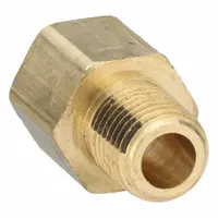 PARKER Metal Pipe Straight: Straight, 1/4 in x 1/4 in, Female NPT Threaded x Male NPT Threaded (MPN 222P-4-4)