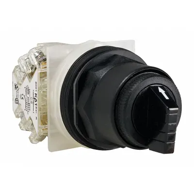 SCHNEIDER Selector Switch: 30 mm Panel Mounting Size, 3 Positions, Short Lever, SPDT - Selector Switches