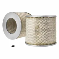 Round axial-seal engine air filter for Dresser trucks. Outside diameter 10 13/32 in, inside diameter 6 1/16 in. Removes airborne contaminants to protect engine in heavy-duty applications