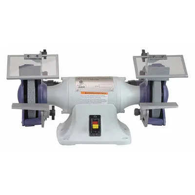 Dayton Bench Grinder: Fixed Speed, 1/2 hp, 6 in Max Wheel Dia, 3,600 RPM - Fixed-Speed Bench Grinders with Dust Exhaust Port