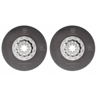FEIN Oscillating Tool Blade: 3 3/8 in Blade Wd, 3 3/8 in Overall Lg, Long Cutting - Starlock Plus Mounted Blades