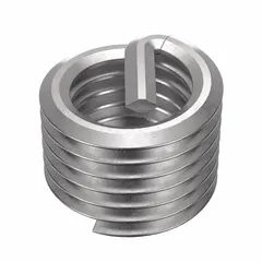 Screw-locking tanged helical insert for repairing or reinforcing threads in metal substrates. Features 18-8 stainless steel construction, plain finish, and 5/16"-24 fine thread. Requires STI tap size 5/16"-24. Supplied in a 100-piece pack.