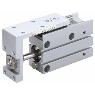 SMC Mini Slide Table: 20 mm Stroke Lg, 16 mm Bore Dia, Mfr Part # MXH16-20Z - Pneumatic Slide Tables