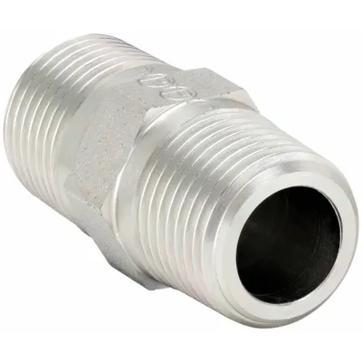 PARKER 1FF33MS Steel Male BSPT Threaded Pipe Straight, 1 in x 1 in, 6000 psi - Hydraulic Threaded Extreme-Pressure Pipe Fittings