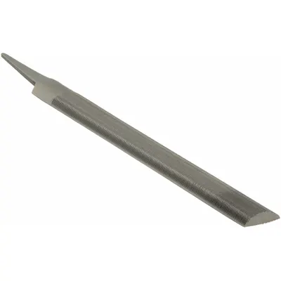 NICHOLSON Machinists File: Double-Cut/Single-Cut, Single Edge Cut, Smooth Cut, 6 in Lg without Tang - Double-Cut & Single-Cut Half-Round Files
