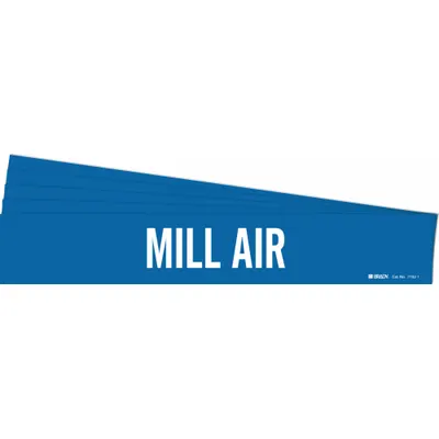 BRADY Mill Air Adhesive Pipe Marker - Mill Air Adhesive Pipe Markers