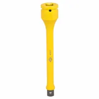 This torque limiting extension is designed for use with 3/4 in size air impact tools. Constructed from chrome molybdenum/steel with a yellow finish, it helps control applied torque during wheel service, preventing over-tightening on lug nuts in automotive and heavy-equipment maintenance