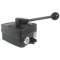 Manual Air Control Valve: Four-Way / Three-Position, 1/2 in NPT, 150 psi, 18°F to 200°F, Open, Lever
