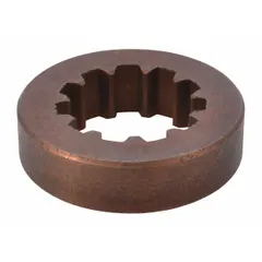 Replacement splined bushing for Dayton electric chain hoists. Transmits torque between drive train components. Compatible with models 2XY32 and 2XY33. Used in industrial material handling applications for maintaining hoist performance.