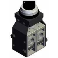 Shuttle Valve: VM200 Series, 3 Position Twist Actuator, 5 Ports, 1/4 in, Black Actuator (MPN VM250-02-35BA)
