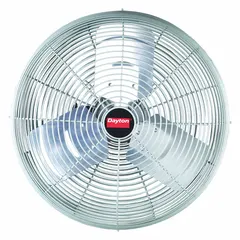 This non-oscillating fan head delivers direct airflow for cooling or ventilation in industrial environments such as workshops, warehouses, and assembly lines. It features an 18-inch blade diameter, a 1/4 hp motor operating on 115V AC single-phase power, and two selectable speeds.