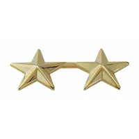 HEROS PRIDE Metal Rank Insignia: (2) Stars, 5/8 in, Gold, Metal, Clutch Pin, Rank Insignia, 1 PR (MPN 4491G)