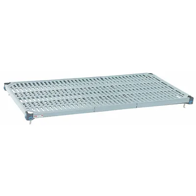 METRO Shelf: 24 in x 30 in, Ventilated Shelf, 800 lb Shelf Capacity, Polymer/Steel - Quick-Adjust Antimicrobial Plastic-Decked Shelves